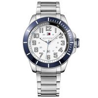 Reloj  Tommy Hilfiger 1791073 Fecha Acero Inoxidable Dial Blanco