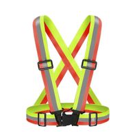 Chaleco Cruceta Combinado Verde Naranja Reflectivo Ajustable
