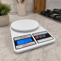 balanza gramera digital de cocina con luz de 1gr a 10kg portatil
