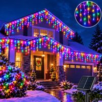 Luces De Navidad Cascada 400 Led 10 Metros Multicolor