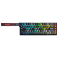 TECLADO AULA WIN68HE CABLEADO INGLES BLACK  GREY WOOD MAGNETIC 6978080504067