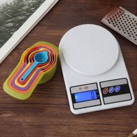 Balanza de cocina de gr a 10kg con cucharas medidoras set 6pcs