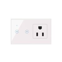 Enchufe con Interruptor de 2 Botones Inteligente Wifi Blanco