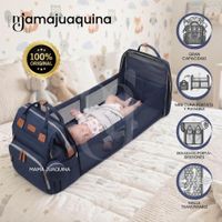 Mochila Pañalera 3 en 1 Cuna Portátil THE BACK PACK Edición Exclusiva Blue