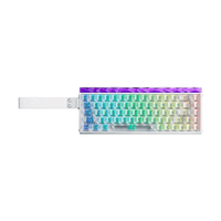 Teclado Aula HERO68HE RGB Cableado Ingles WHITE TRANSPARENT - SILVER MAGNETIC SWITCH