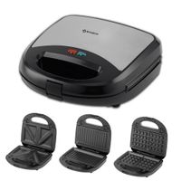 Sandwich Maker 3en1 Placas Intercambialbes Imaco Isg2009wm-Negro