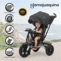 Triciclo Guiador para Niños EVOLUTION SILVER Edición Especial Black