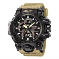 Reloj Skmei Proteus Hombre Analógico Digital Multifunción Caqui 2625