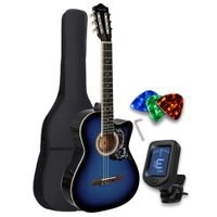 Guitarra Acustica Clasica Color Azúl con Accesorios
