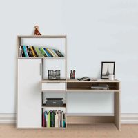 Escritorio Moderno Premium Matthew Ventitas Perú Color Rovere y Blanco