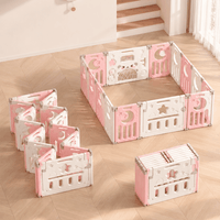 Corral plegable rosado 185 x 150cm infantil