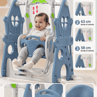 Columpio azul para niño altura regulable hasta 50 kilos