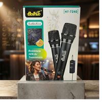 KIT DE 2 MICROFONOS KARAOKE INALAMBRICO RECARGABLE PRO