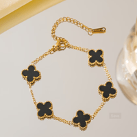 Pulsera Elegante Van Dorada Acero Inoxidable
