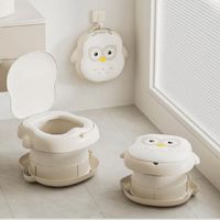 Bacín Infantil Plegable Búho con Tapa  Beige