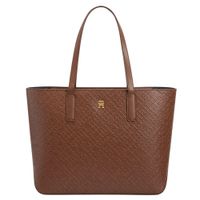 CARTERA TOTE TOMMY HILFIGER MARRÓN CON RELIEVE MONOGRAFIADO