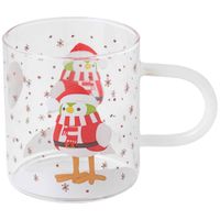 Taza de Vidrio DECO HOME Pingüino Rústica