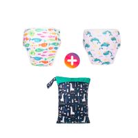 Pañal de Natación para Piscina Pack x 2 Unidades y Bolsa Impermeable SMT10