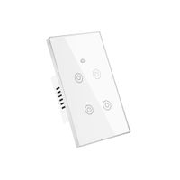 Interruptor Inteligente Wifi Cuádruple 4 Botones Blanco