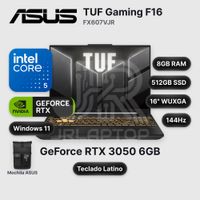 Laptop ASUS TUF Gaming F16 FX607VJR Core 5-205H 8GB 512GB SSD RTX 3050 16"" (90NR0MZ6-M00J70)