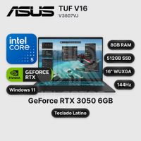 Laptop ASUS TUF V16 V3607VJ Core 5-210H 8GB 512GB SSD RTX 3050 16"" (90NB15V1-M00CE0)