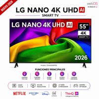 Televisor LG 55 Nano 4k UHD SMART TV 55NU800BPSB - Nuevo 2026