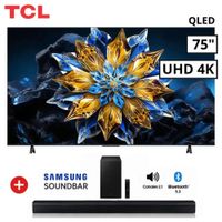 TELEVISOR TCL QLED 75 75T6C UHD 4K SMART TV - SOUNDBAR B450