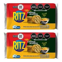 Pack Galletas RITZ Sabor a Queso Jalapeño Paquete 6un x 2un