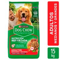 Alimento para Perro DOG CHOW Adultos Razas Medianas y Grandes Nutrición Reformada Bolsa 15kg