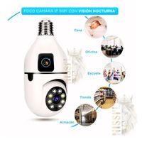 FOCO CAMARA FULL HD DE SEGURIDAD DOBLE LENTE 360º