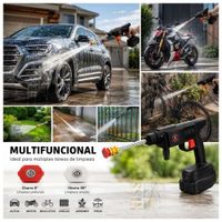 HIDROLAVADORA RECARGABLE DE ALTA PRESION CON DOBLE BATERIA PREMIUM