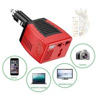INVERSOR DE CORRIENTE PARA AUT0 DE 12V A 220V ENTRADA USB Y CARGADOR UNIVERSAL