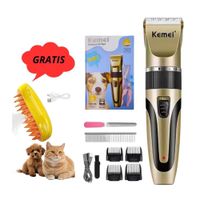 KIT DE MASCOTOA KEMEI PREMIUM + PEINE A VAPOR PORTATIL GRATIS