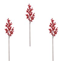 Pack De 3 Varas Navideñas De Moras Rojas De 63Cm Fn254 Floripastore