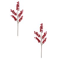 Pack De 2 Picks Navideños De Moritas Rojas De 70Cm Bg240007 Floripastore