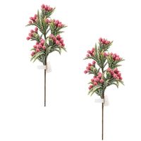 Pack De 2 Picks Navideños De Moras Rojas Nevadas De 48Cm Fn275 Floripastore