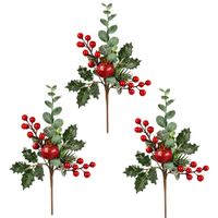 Pack De 3 Picks Navideños De Moritas Rojas De 30Cm Bg410220 Floripastore