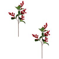 Pack De 2 Varas Navideñas De Moras Rojas De 73Cm Fn246 Floripastore