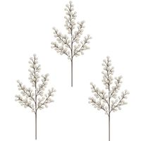 Pack De 3 Picks Navideños De Moritas Blancas De 55Cm Bg510399 Floripastore