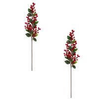 Pack De 2 Varas Navideñas De Moras Rojas De 50Cm Fn247 Floripastore