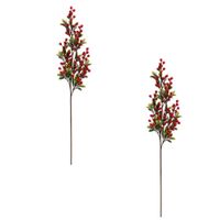 Pack De 2 Varas Navideñas De Moras Rojas De 60Cm Fn248 Floripastore