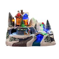 Villa Navideña Con Casitas Y Trineo De 23Cm Fc103 Floripastore