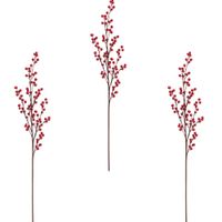 Pack De 3 Varas Navideñas De Moras Rojas De 57Cm Fn257 Floripastore