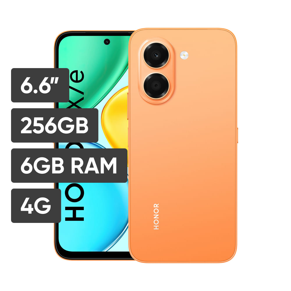 Smartphone Honor X7E 6GB+256GB Sunrise Orange