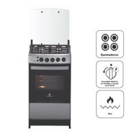 Cocina de Pie a Gas INDURAMA 4 Quemadores Cadiz Gris