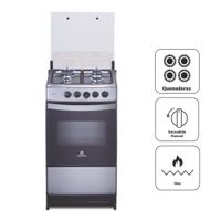 Cocina de Pie a Gas INDURAMA 4 Quemadores Dublin Gris