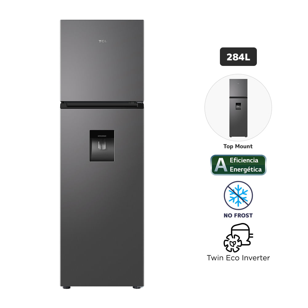 Refrigeradora TCL 284L No Frost P286TMC Ash Grey