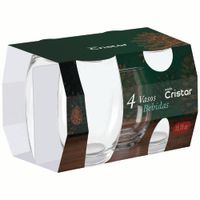 Set de Vasos de Bebida CRISTAR 4pzas