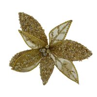 Flor Artificial De Cardenal Dorado Navideño De 40Cm FN215 FLORIPASTORE
