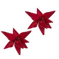 Pack de 2 Flores Artificiales De Cardenal Rojo Navideño De 30Cm FN206 FLORIPASTORE